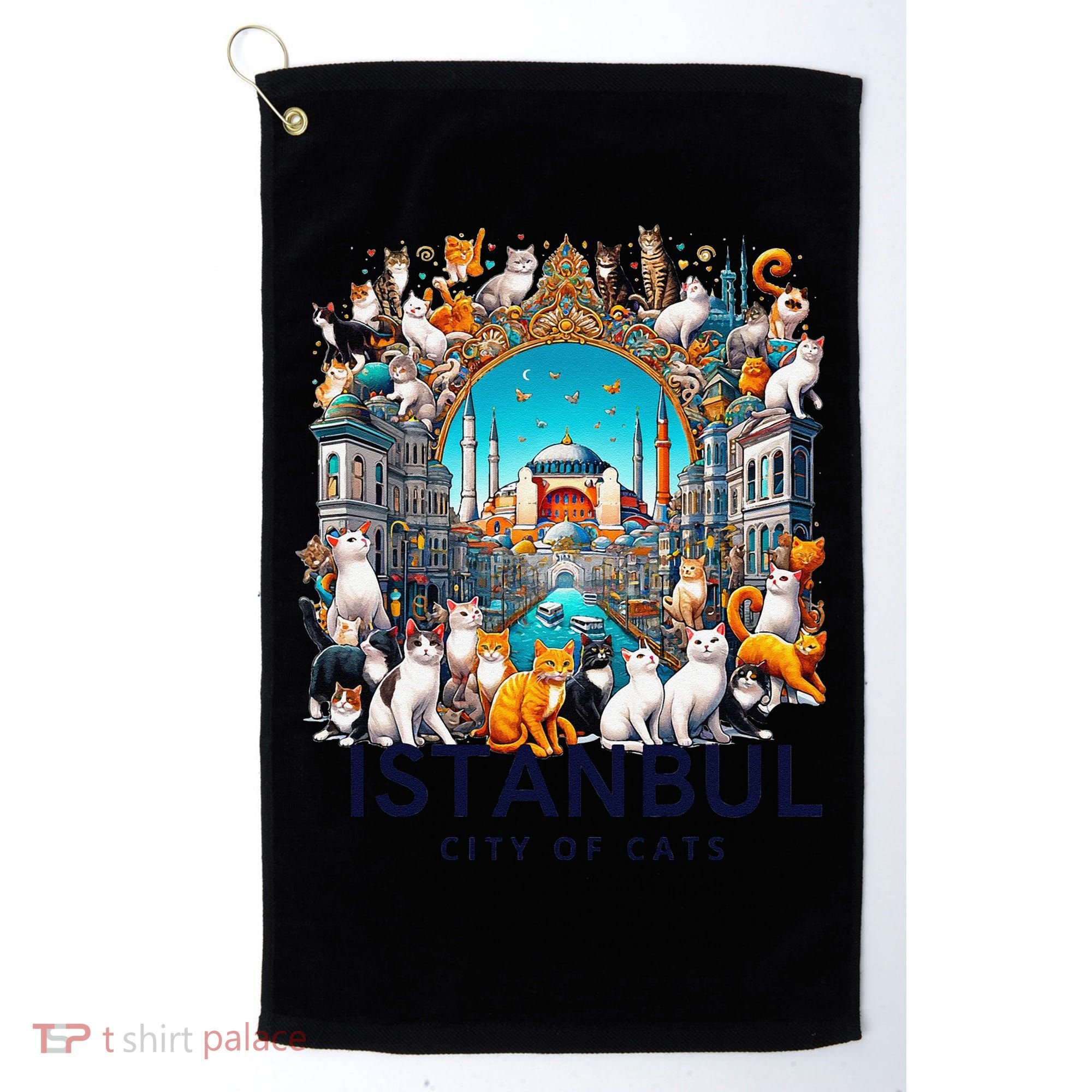 Istanbul Turkey City Of Cats Golf Towel