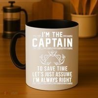 I'm The Captain To Save Time Let's Just Assume I'm Always Right Coffee Mug thumb 4