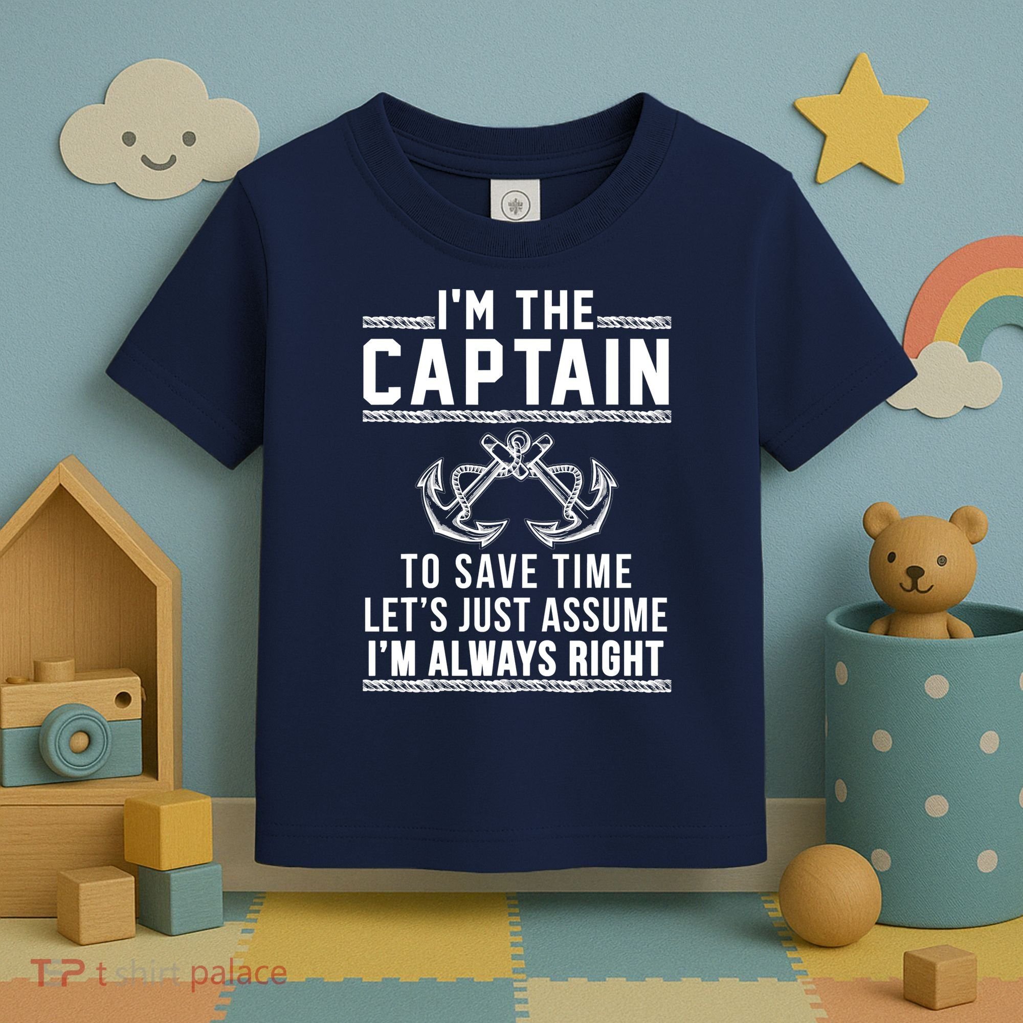 I'm The Captain To Save Time Let's Just Assume I'm Always Right Toddler T-Shirt