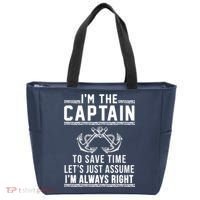 I'm The Captain To Save Time Let's Just Assume I'm Always Right Tote Bag thumb 0