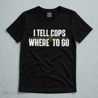 I Tell Cops Where To Go Yellow Line 911 Dispatcher Police T-Shirt thumb 5