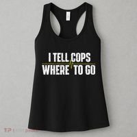 I Tell Cops Where To Go Yellow Line 911 Dispatcher Police Women's Tank Top thumb 3