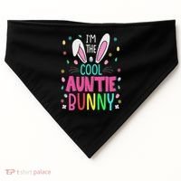 I'm The Cool Aunties Bunny Happy Easter Day Funny Cute Bunny USA-Made Doggie Bandana thumb 0