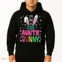 I'm The Cool Aunties Bunny Happy Easter Day Funny Cute Bunny Hoodie thumb 2