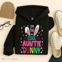 I'm The Cool Aunties Bunny Happy Easter Day Funny Cute Bunny Hoodie thumb 4