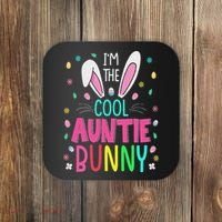 I'm The Cool Aunties Bunny Happy Easter Day Funny Cute Bunny Coaster thumb 0