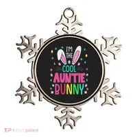 I'm The Cool Aunties Bunny Happy Easter Day Funny Cute Bunny Ornament thumb 0