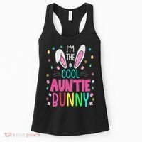 I'm The Cool Aunties Bunny Happy Easter Day Funny Cute Bunny Women's Tank Top thumb 0
