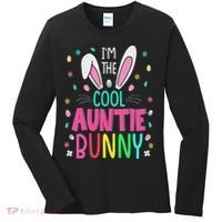 I'm The Cool Aunties Bunny Happy Easter Day Funny Cute Bunny Women's Long Sleeve Shirt thumb 0