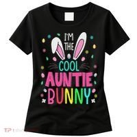 I'm The Cool Aunties Bunny Happy Easter Day Funny Cute Bunny Women's T-Shirt thumb 0