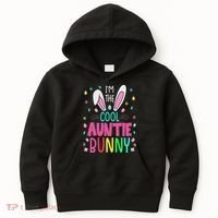 I'm The Cool Aunties Bunny Happy Easter Day Funny Cute Bunny Kids Hoodie thumb 0
