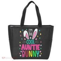 I'm The Cool Aunties Bunny Happy Easter Day Funny Cute Bunny Tote Bag thumb 0