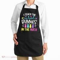 I Teach Cutest Bunnies In Patch Easter Teacher Cute Apron thumb 2