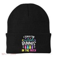 I Teach Cutest Bunnies In Patch Easter Teacher Cute Beanie thumb 0