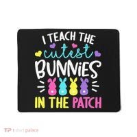 I Teach Cutest Bunnies In Patch Easter Teacher Cute Mousepad thumb 0