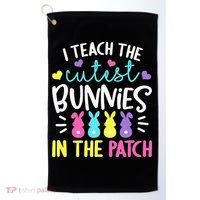 I Teach Cutest Bunnies In Patch Easter Teacher Cute Golf Towel thumb 0