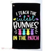 I Teach Cutest Bunnies In Patch Easter Teacher Cute Golf Towel thumb 0