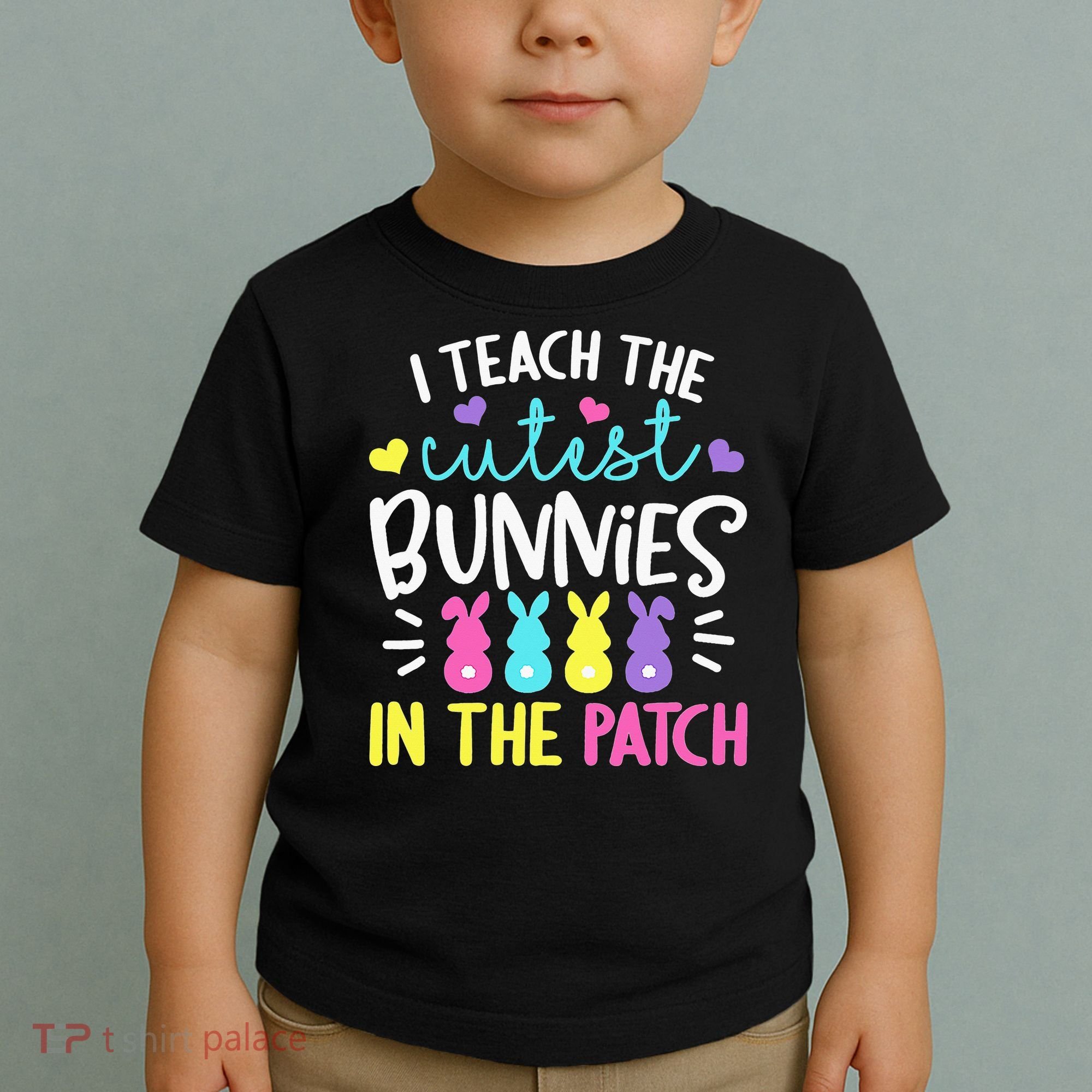 I Teach Cutest Bunnies In Patch Easter Teacher Cute Toddler T-Shirt