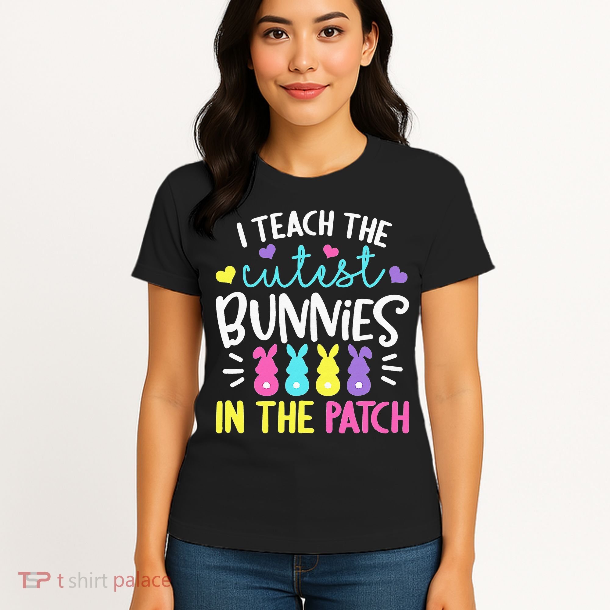 I Teach Cutest Bunnies In Patch Easter Teacher Cute Women's T-Shirt