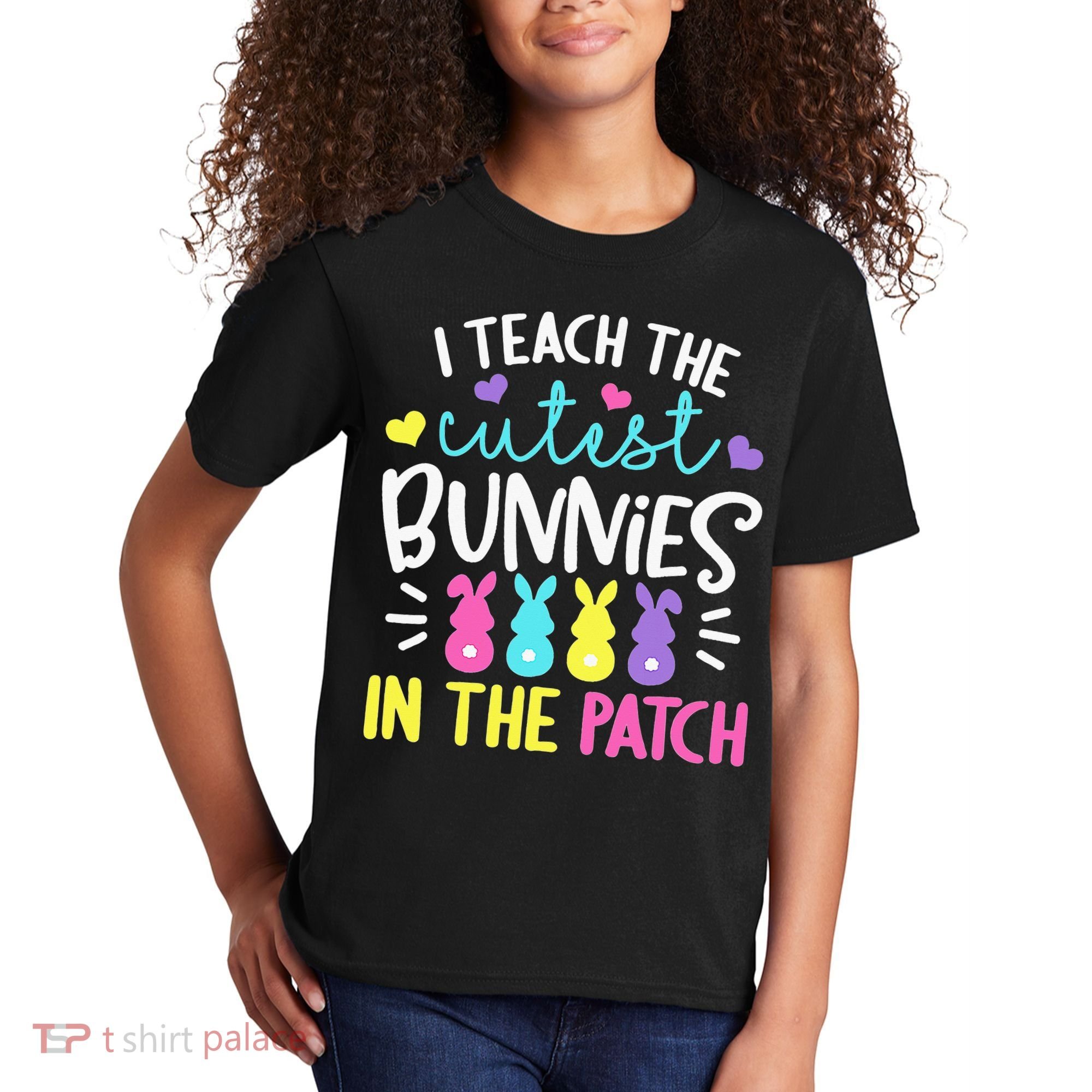 I Teach Cutest Bunnies In Patch Easter Teacher Cute Kids T-Shirt