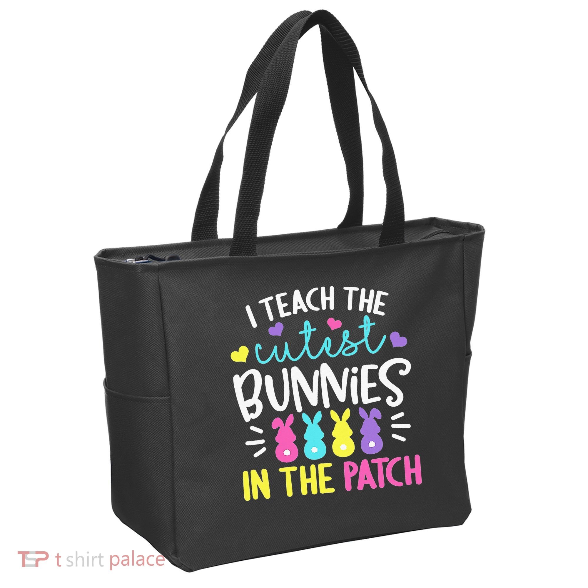 I Teach Cutest Bunnies In Patch Easter Teacher Cute Tote Bag