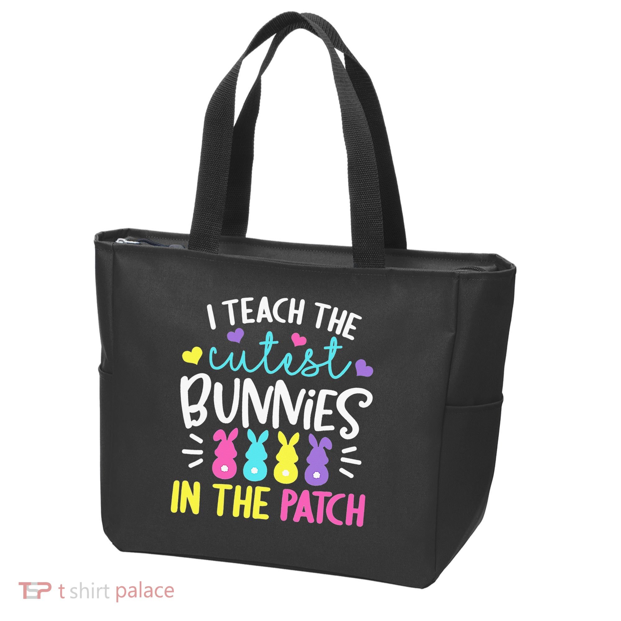 I Teach Cutest Bunnies In Patch Easter Teacher Cute Tote Bag