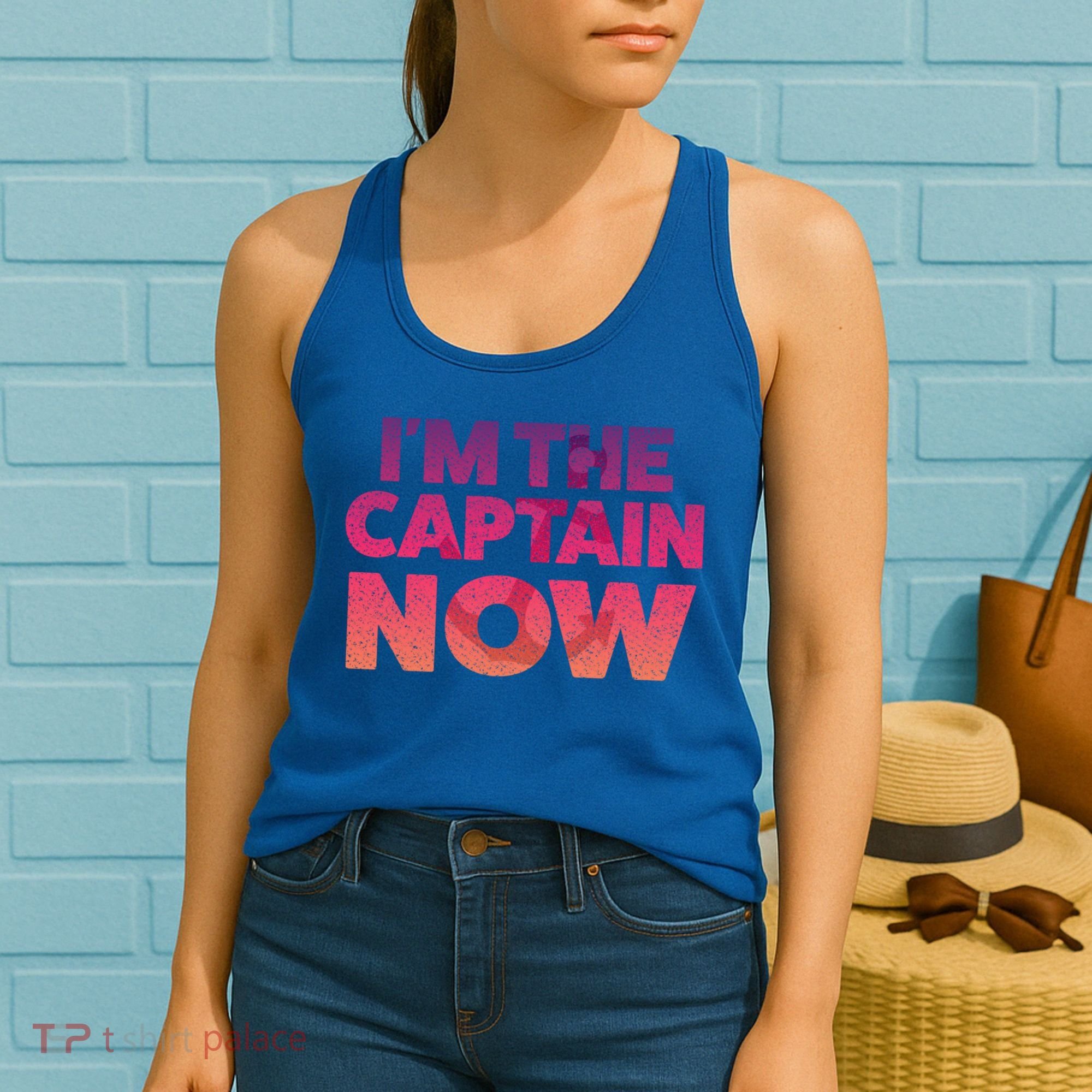 I'm The Captain Now Tee Funny Boat Boating Cool Gift Women's Tank Top