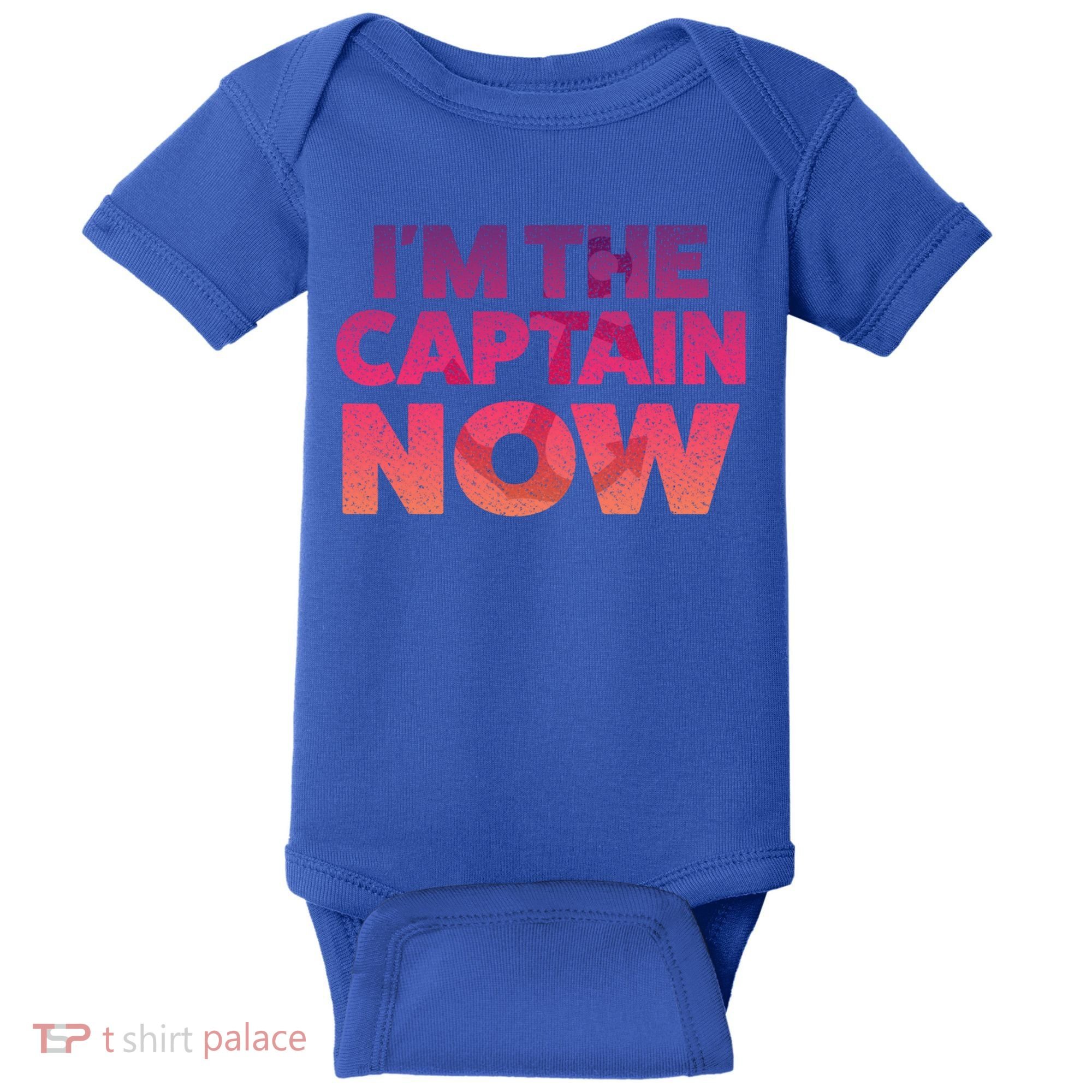 I'm The Captain Now Tee Funny Boat Boating Cool Gift Baby Bodysuit