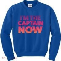 I'm The Captain Now Tee Funny Boat Boating Cool Gift Kids Sweatshirt thumb 0