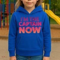 I'm The Captain Now Tee Funny Boat Boating Cool Gift Kids Hoodie thumb 3
