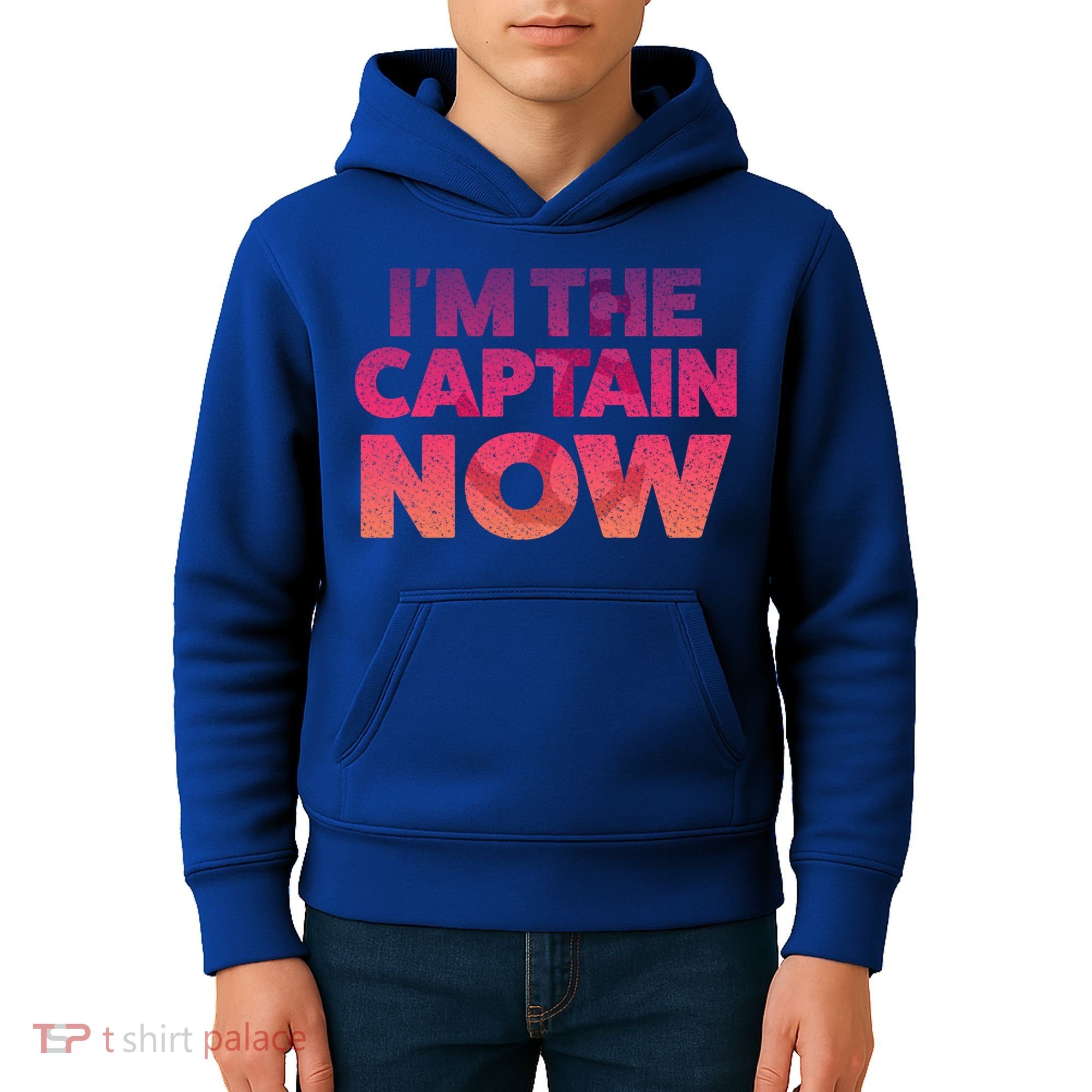 I'm The Captain Now Tee Funny Boat Boating Cool Gift Kids Hoodie