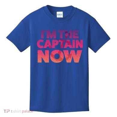 I'm The Captain Now Tee Funny Boat Boating Cool Gift Kids T-Shirt