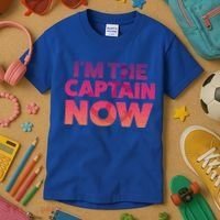 I'm The Captain Now Tee Funny Boat Boating Cool Gift Kids T-Shirt thumb 3