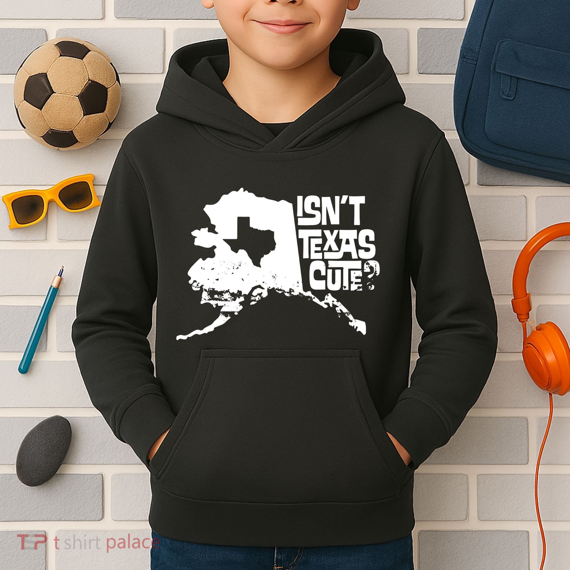 Isnt Texas Cute Alaska State Pride Anchorage Fairbanks Kids Hoodie