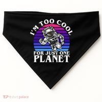I'm Too Cool For Just One Planet Astronaut USA-Made Doggie Bandana thumb 0