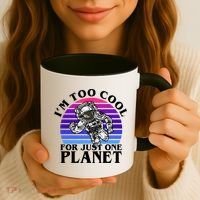 I'm Too Cool For Just One Planet Astronaut Coffee Mug thumb 3