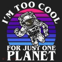I'm Too Cool For Just One Planet Astronaut Hat thumb 2