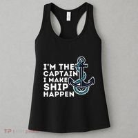 IM The Captain I Make Ship Happen Boat Captain & Boating Women's Tank Top thumb 3