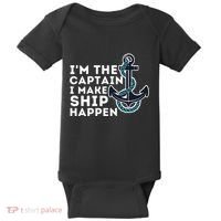IM The Captain I Make Ship Happen Boat Captain & Boating Baby Bodysuit thumb 0