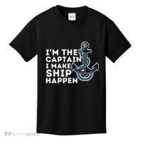 IM The Captain I Make Ship Happen Boat Captain & Boating Kids T-Shirt thumb 0