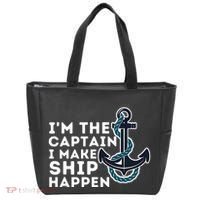 IM The Captain I Make Ship Happen Boat Captain & Boating Tote Bag thumb 0