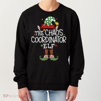 I'm The Chaos Coordinator Elf Funny Christmas Matching Elf  Women's Sweatshirt thumb 0