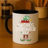I'm The Chaos Coordinator Elf Funny Christmas Matching Elf  Coffee Mug thumb 4