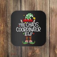 I'm The Chaos Coordinator Elf Funny Christmas Matching Elf  Coaster thumb 0