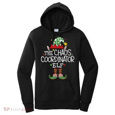 I'm The Chaos Coordinator Elf Funny Christmas Matching Elf  Women's Hoodie
