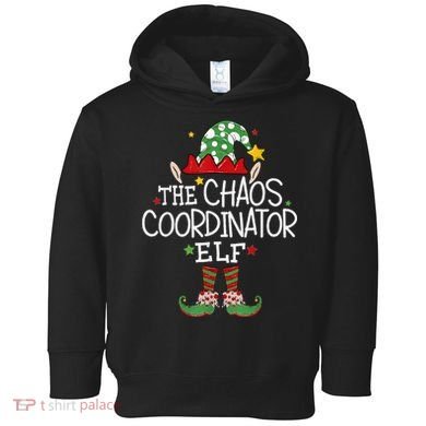 I'm The Chaos Coordinator Elf Funny Christmas Matching Elf  Toddler Hoodie