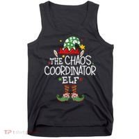 I'm The Chaos Coordinator Elf Funny Christmas Matching Elf  Tank Top thumb 0