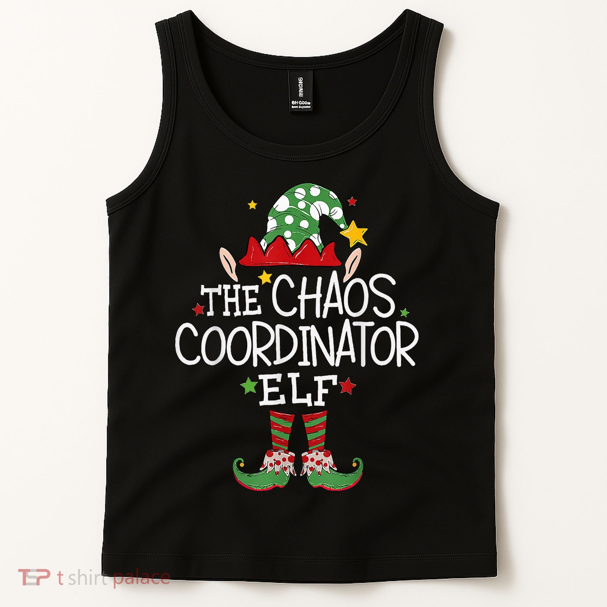 I'm The Chaos Coordinator Elf Funny Christmas Matching Elf  Tank Top