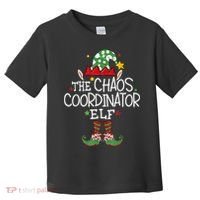 I'm The Chaos Coordinator Elf Funny Christmas Matching Elf  Toddler T-Shirt thumb 0