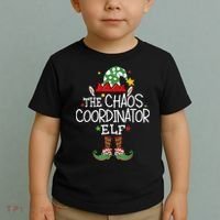 I'm The Chaos Coordinator Elf Funny Christmas Matching Elf  Toddler T-Shirt thumb 2